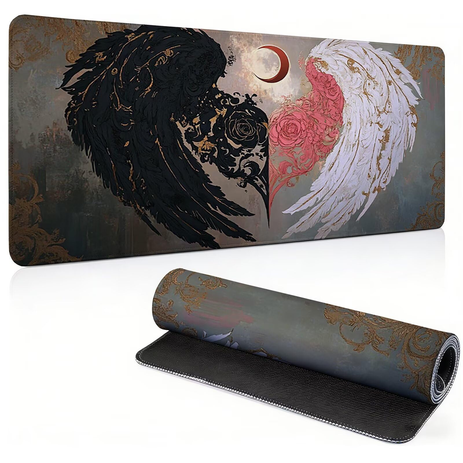 Tappetino Mouse Gaming, 1200x600mm Tappetino Mouse XXL Retro 0c0-232 | Mouse Pad Grande, Ottimizzato per i Sensori da Gioco, Migliora Precisione e Velocità, per Mac e PC, ala