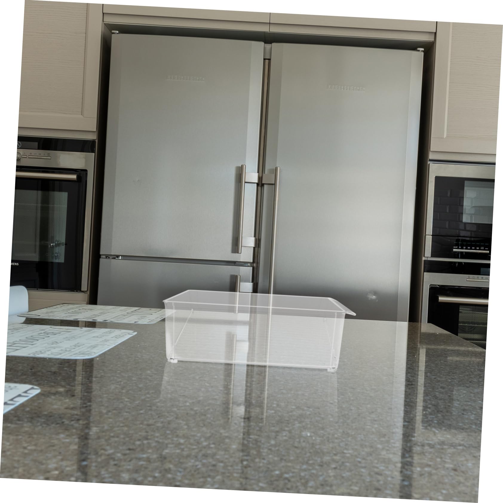 Sosoport Kunststoff Kühlschrank Organizer Kasten Stapelbar, Transparente