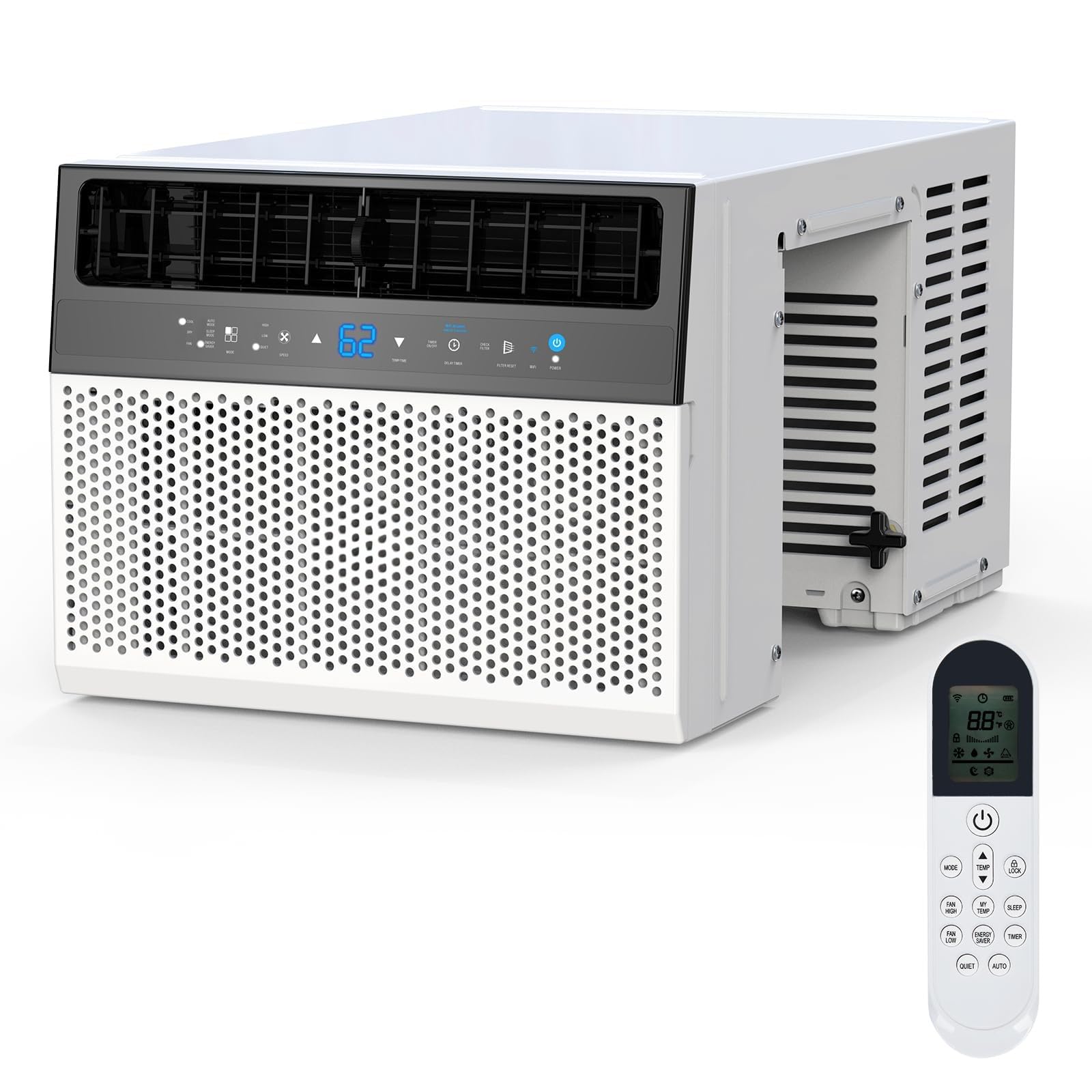 Photo 1 of **USED - MINOR DAMAGE**
6000 BTU Window Air Conditioner, u-Shaped Energy Saving Window AC Unit with WiFi, Remote Control, Cools Up to 269 Sq.ft., Ultra Quiet Operation, for Office, Bedroom, Kitchen