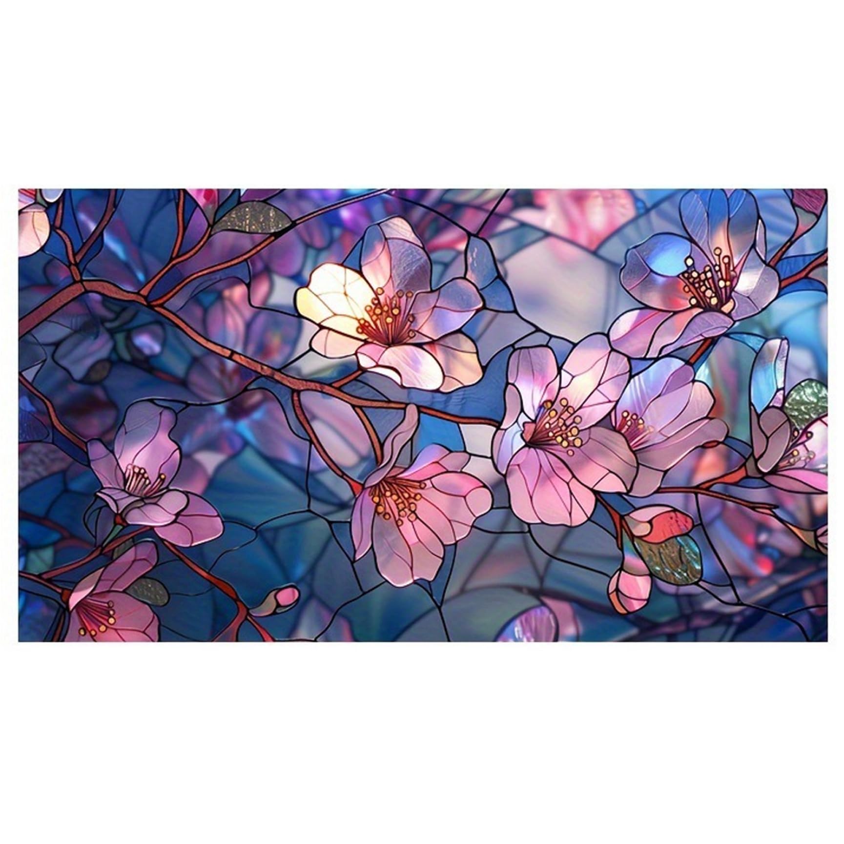 Uanqfegy Sunroof Decal -Stained Glass Window Film, Removable Static Privacy Film for Home & Auto 45x90cm