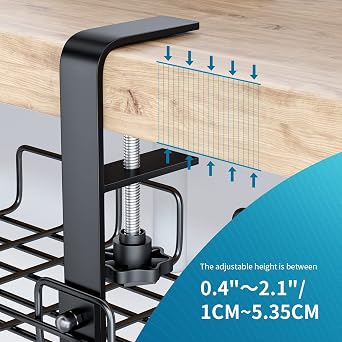 OWill Cable Management Tray, Cable Racks Under Desk Cable Organizer for Wire Management, Sturdy Metal Cable Tray Basket for Office and Home, Z03910