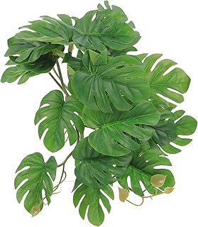 TEHAUX Decoração De Plantas De Répteis Lagarto Terrários Artificiais Decorativos Para Sala Gecko Terrário Plantas De Répteis De Plástico Folhas De Anfíbios Artificiais Folhas De Répteis