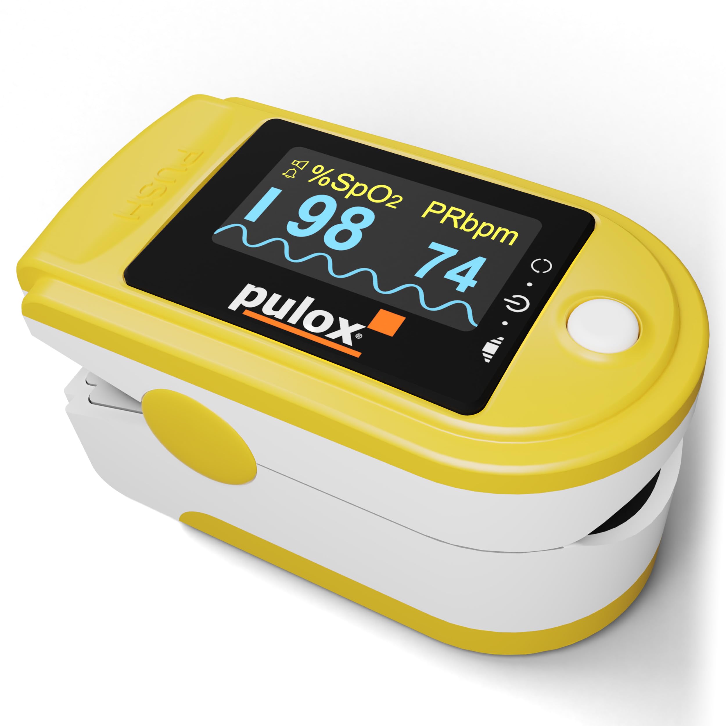 Pulox PO-​200A Solo - Saturimetro Da Dito professionale certificato, con Display LCD con Letture Immediate Pulsossimetro misuratore Ossigeno (SpO2), Frequenza Del Polso (PR), per Adulti
