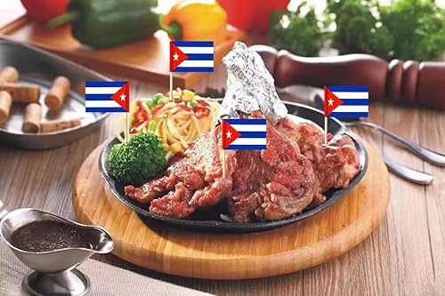 Miniatura 5 de 100 banderas cubanas con palillos de dientes, mini adornos para cupcakes de Cuba pequeños, banderas, banderines para fiesta de campo, cóctel,