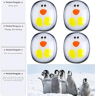4pcs A Little Pocket Penguin Hug, 2022 New Pocket Keepsake Special Penguin, Mini Cute Pocket Penguin Hug Animal Toys Decoration for Special Encourage Friends, Lovers, Birthday, Wedding