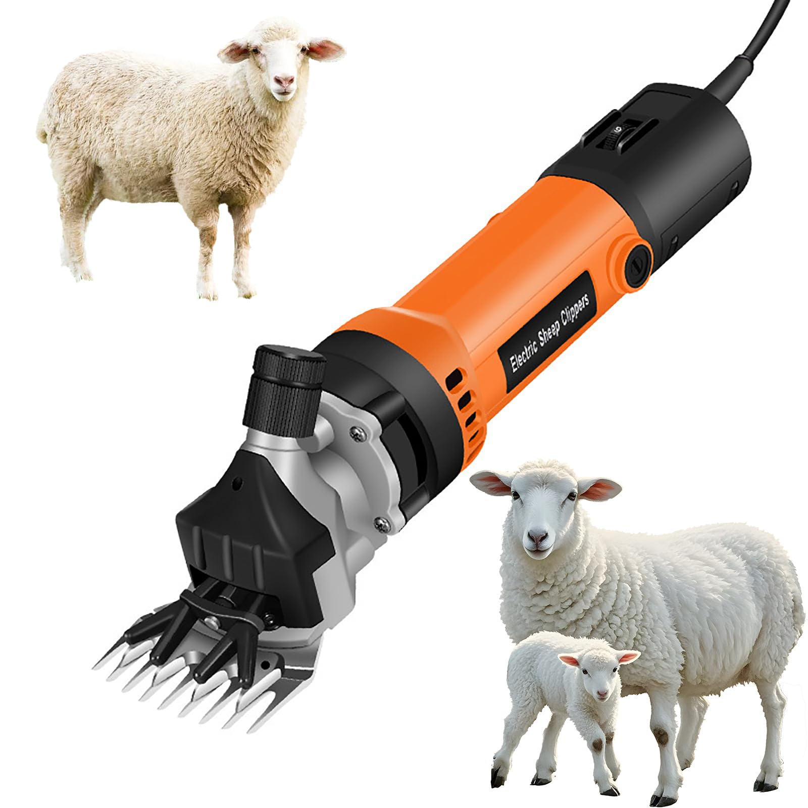 Esquiladora Eléctrica para Ovejas, Cortadora para Peluquería De Animales para Ganado, Profesional De 6 Velocidades para Ovejas Alpacas Cabras, Potente Herramienta De Esquila para Granja