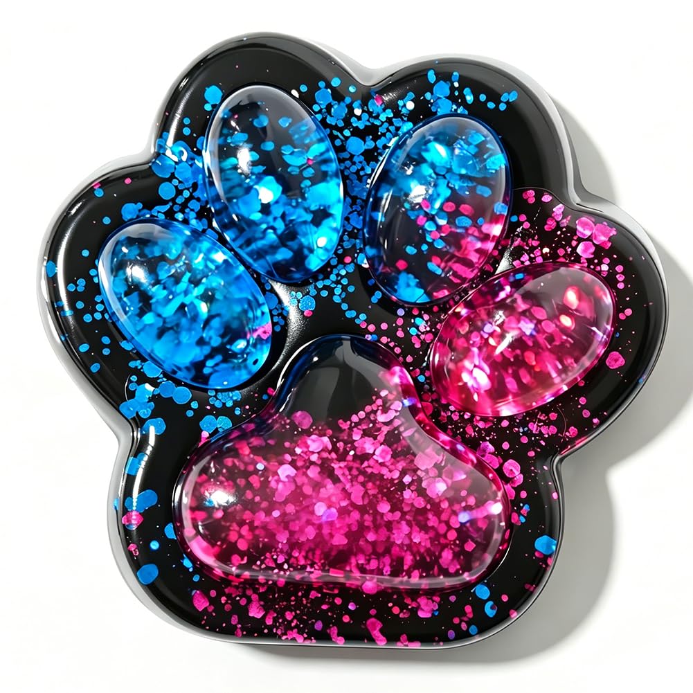 Big Cat Paw Squishy Toy Dark Starry Sky Cats Paw Stress Relief Toy Giant Cat Paws Squeeze Toys Novelty Cute Sensory Fidget Toys Gifts for Anxiety & Relaxation Birthday Gift -15cm