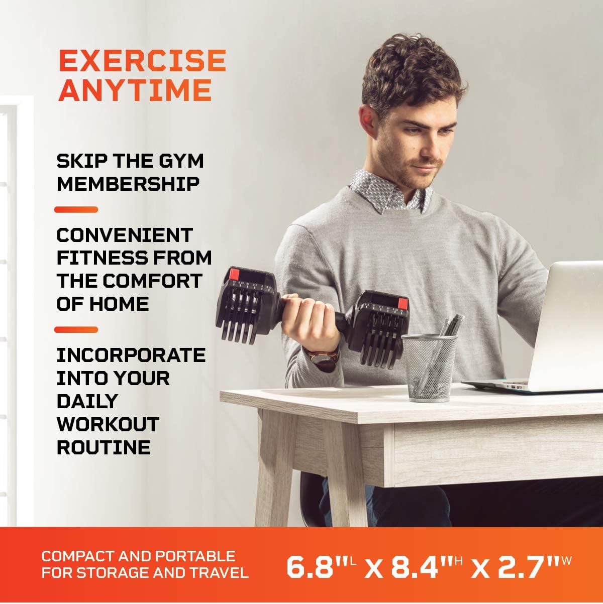 Lifepro PowerUp Adjustable Weights Dumbbells Set - Home Workout Equipment for Weight Lifting, Strength Training, Muscle Building, Core Fitness - Light 2.5 lb-15 lb Adjustable Dumbbells Set of 2 : Sports & Outdoors