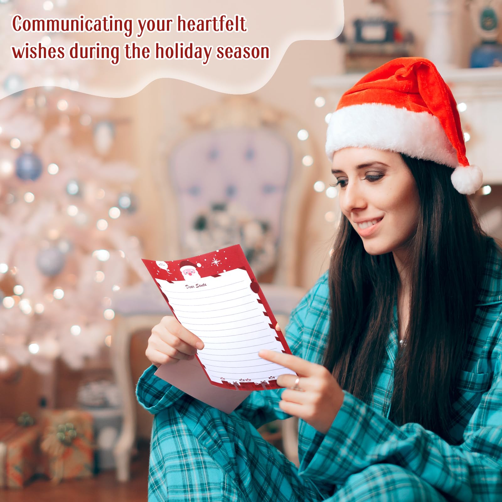 Christmas Stationery Christmas Candle Letterhead Christmas Holiday Letterhead Paper