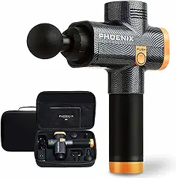 Pistola Massageadora Muscular Phoenix A2 Profissional + Case (Amarelo)