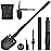 Survival Shovel, (28.3\'\') Camping Folding Shovel, Military Spade Multitool, Tactical Trench Tool, with Pickaxe, Compass, Whistle, Molle Bag for Digging, Metal-Detecting, Off Roading, Emergency