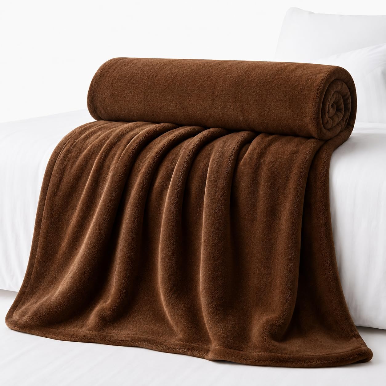 Donation Blanket for Single Bed, Soft Fleece Throw Blanket, Lightweight Warm Blanket for Homeless Shelter, Charity, Disaster Relief, Emergency, Travel & Everyday Comfort, Brown-image-6
