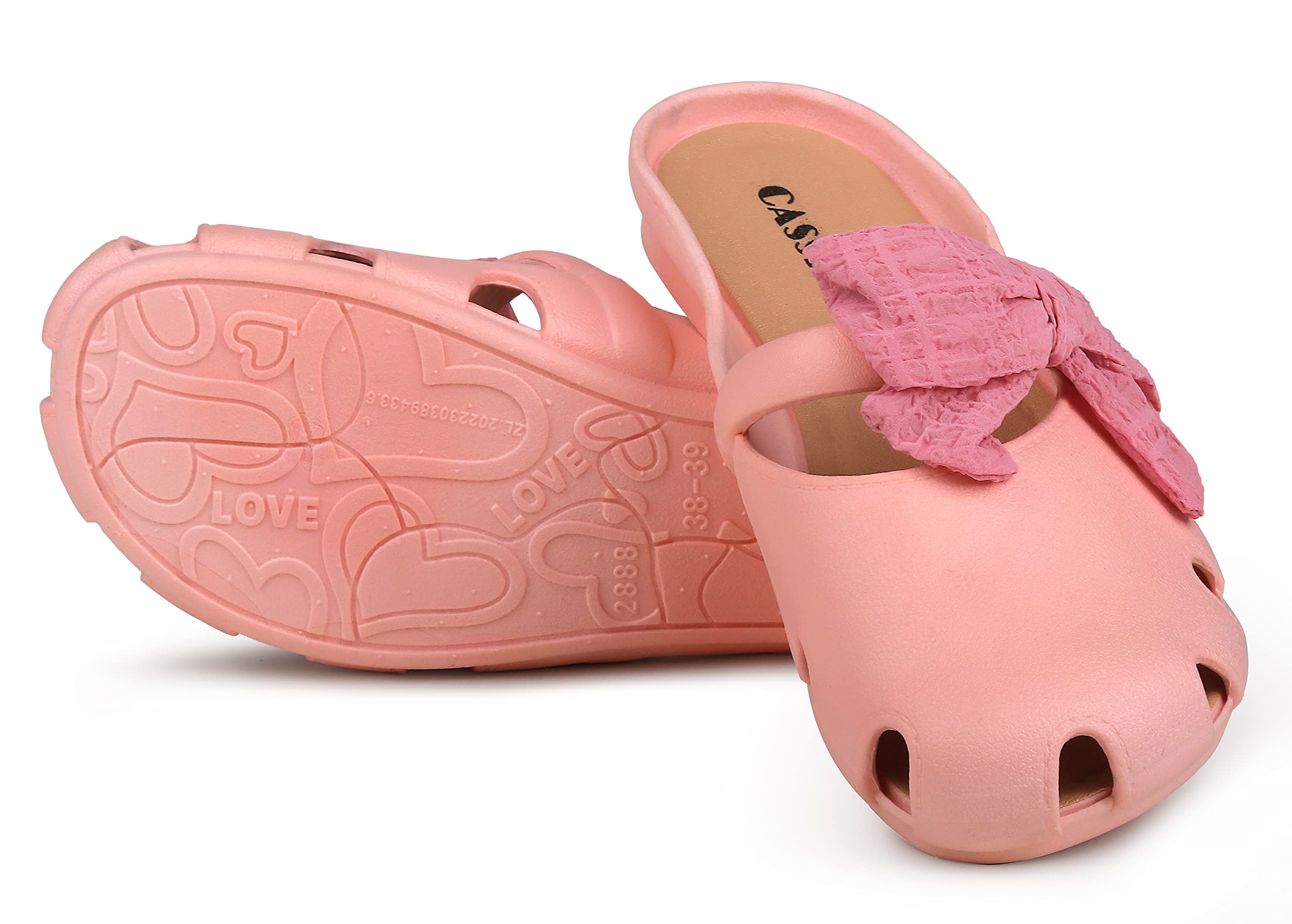 CASSIEY Girls and Women Fashion Slippers For Women Ana Girls Bow design Slip on Flat Sandals- Pink (B0C7GRJ11K) Amazon Price History, Amazon Price Tracker