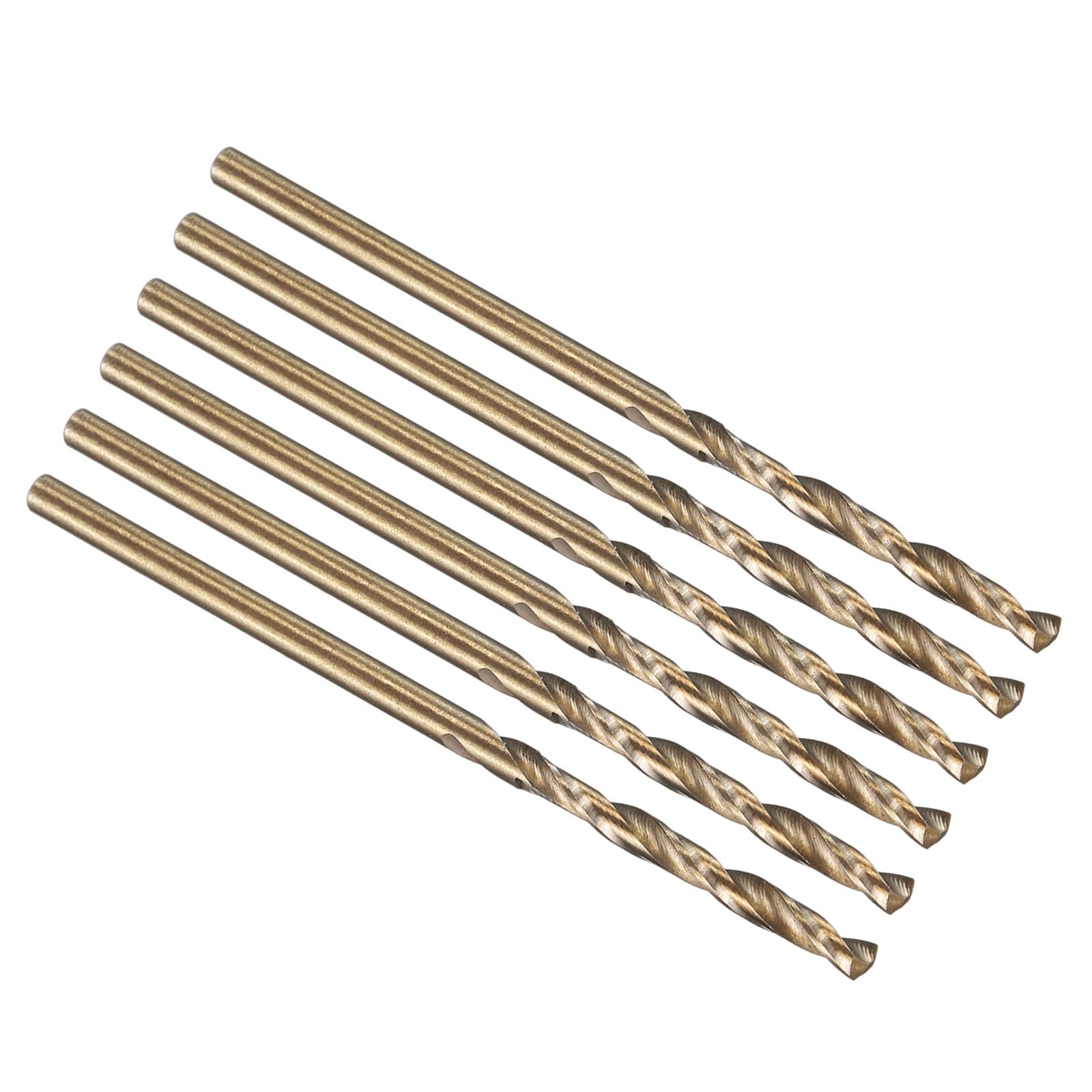 PATIKIL 1.5mm Drill Bit, M35 Cobalt 5% High-Speed Steel Jobber Straight Shank 135ยฐ Gold Finish for Stainless Steel Hard Metal - 6 Pack