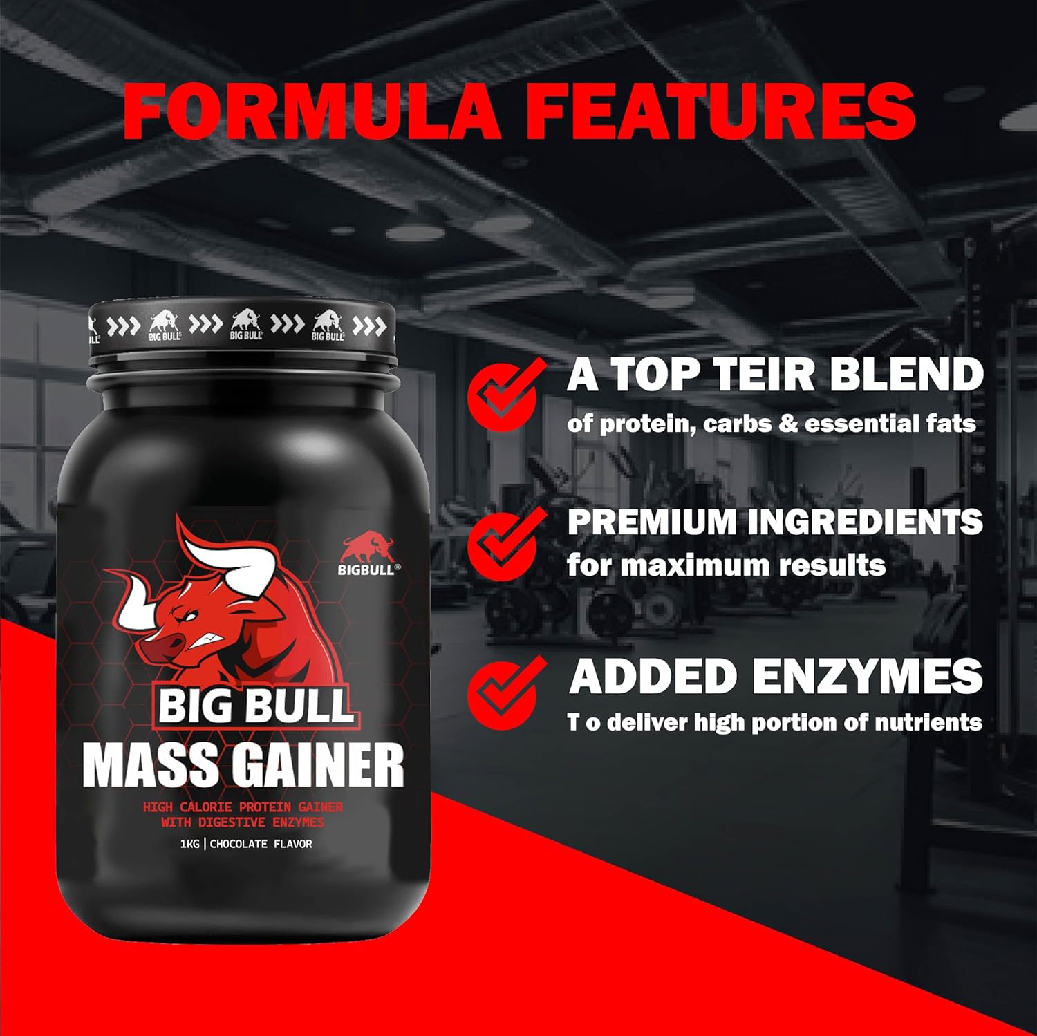 Buy Now Big Bull Mass Gainer For Weight Gain | With Digestive 1 Buy Now Big Bull Mass Gainer For Weight Gain | With Digestive