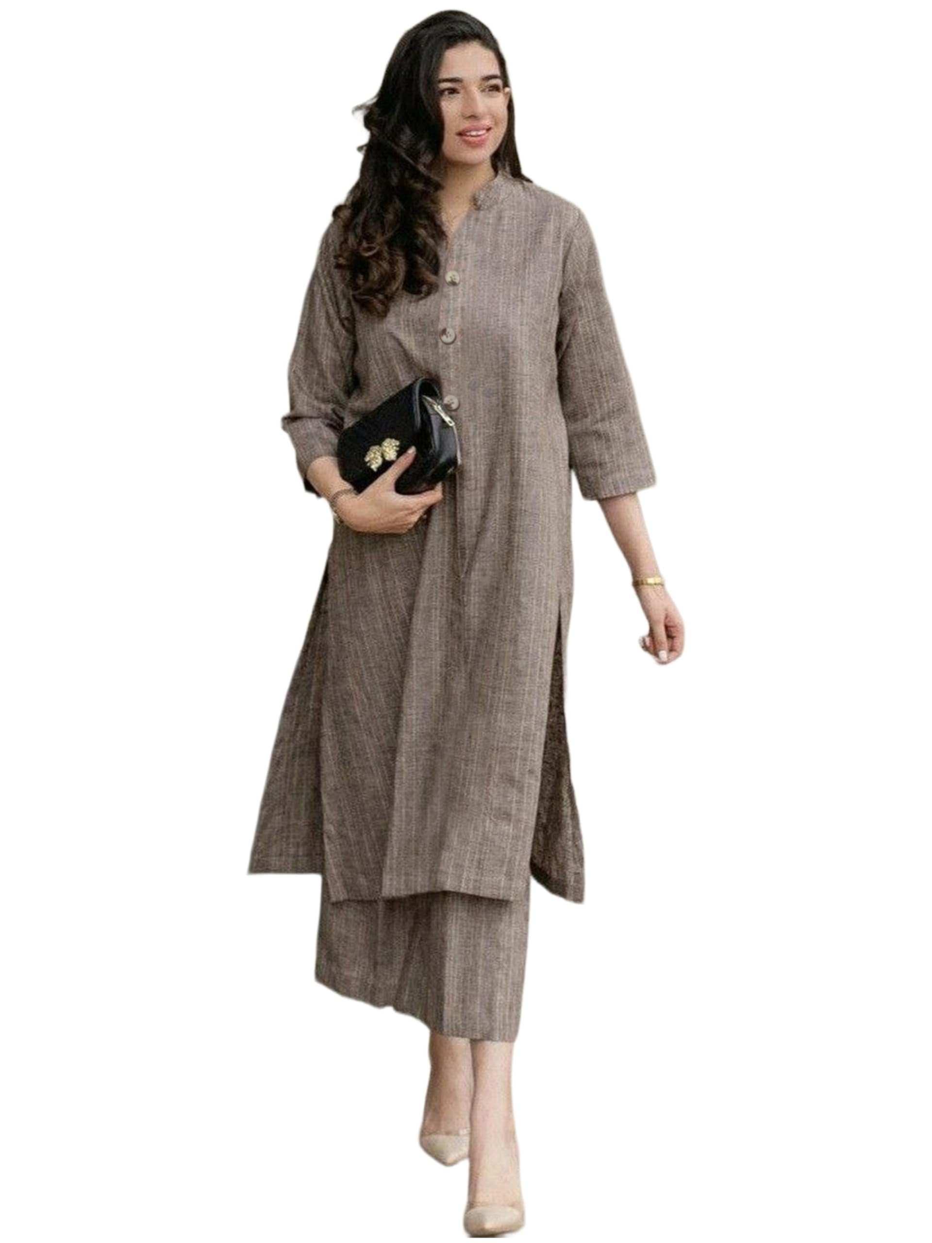 anni designer Kurta Sets for Women Viscose Printed | Kurti Set for Woman | Kurta Palazzo Set | Straight Kurti | Mandarin Collar 3/4 Sleeve Suit Set for Women Stylish Ethnic Outfit Clothing-picture-46