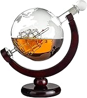 Geschenke 24 Whiskey Karaffe Globus | Geschenk für Whisky-Kenner | Für Schnaps wie Cognac, Brandy, Wodka | Geschenkidee...