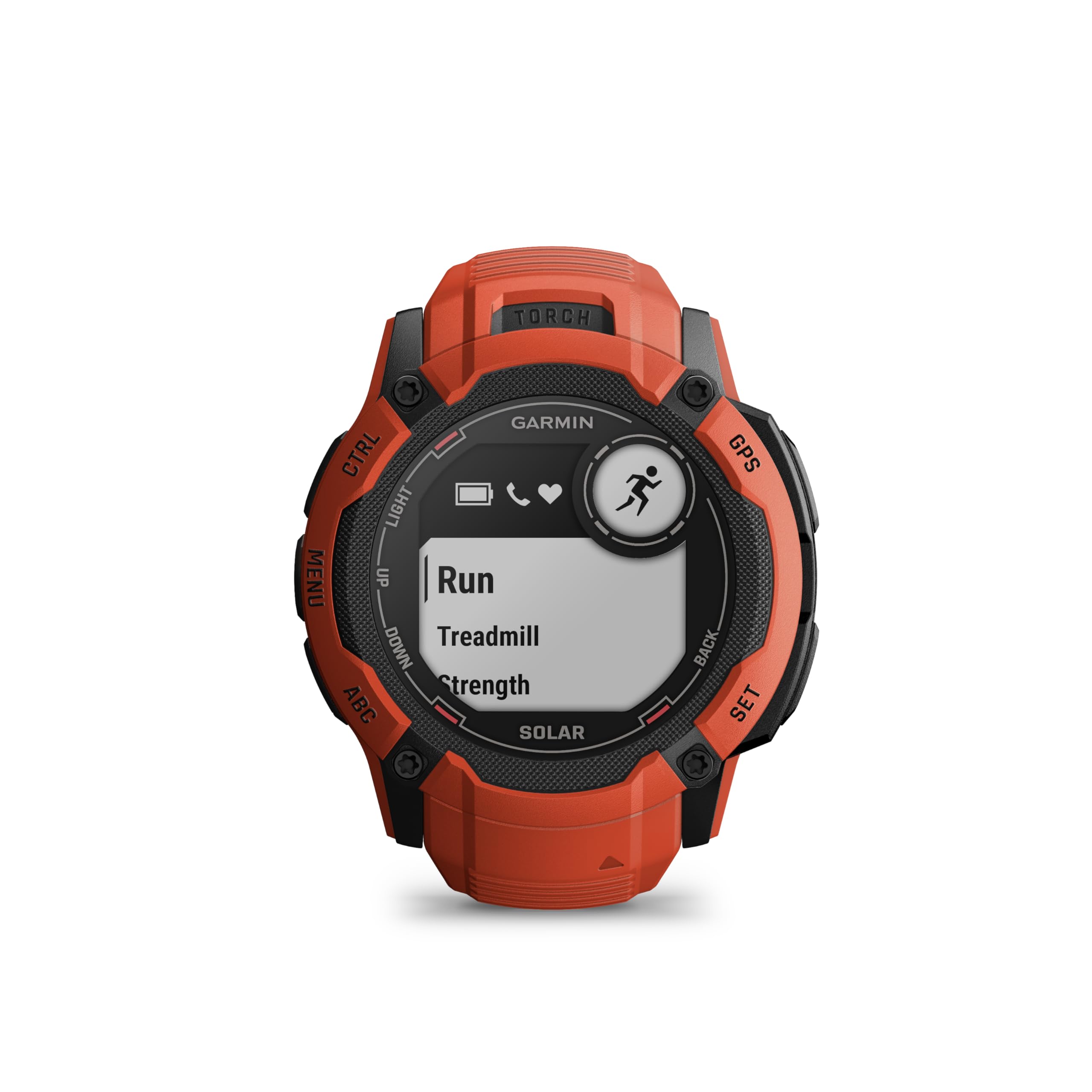 Garmin Instinct 2X, Solar - Montre GPS Robuste et connectée – Flame Red – Boîtier 50 mm (Reconditionné)