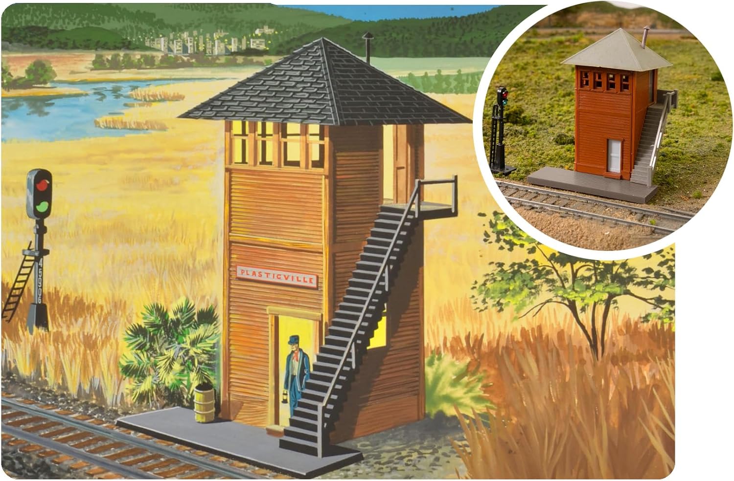 Bachmann Trains - PLASTICVILLE® U.S.A. 75TH Anniversary Switch Tower KIT - HO Scale