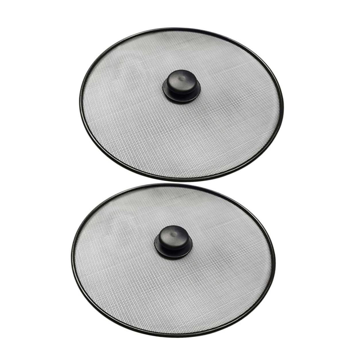 COLLBATH 2 Pcs Kitchen Splash Guard Mesh Splatter Screen Oil Grease Shield for Frying Pan Cooking Protection for Home Kitchen Fits Various Cookware