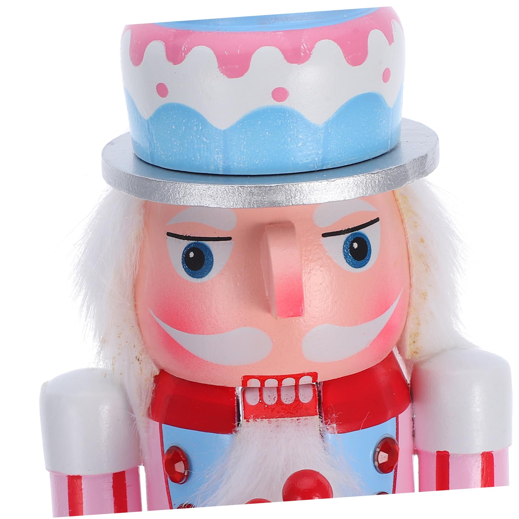 Zerodeko Holz Nussknacker Figur Rosa Bonbon Design für Weihnachts Dekoration Heim und Büro Party Zubehör Tisch Dekoration