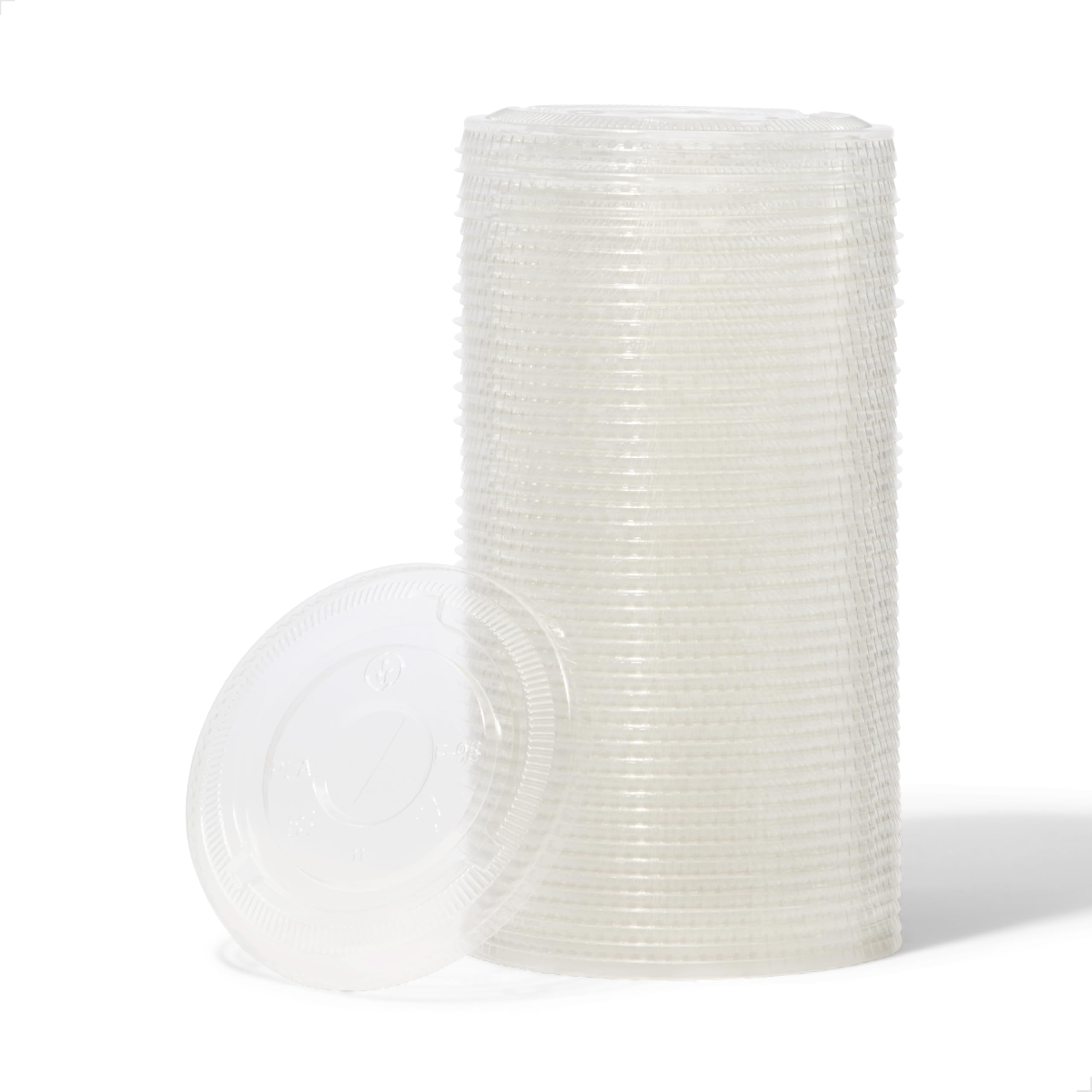 Amazon.com: TOSSWARE NATURAL Flat Lid With Straw Slot Set of 50