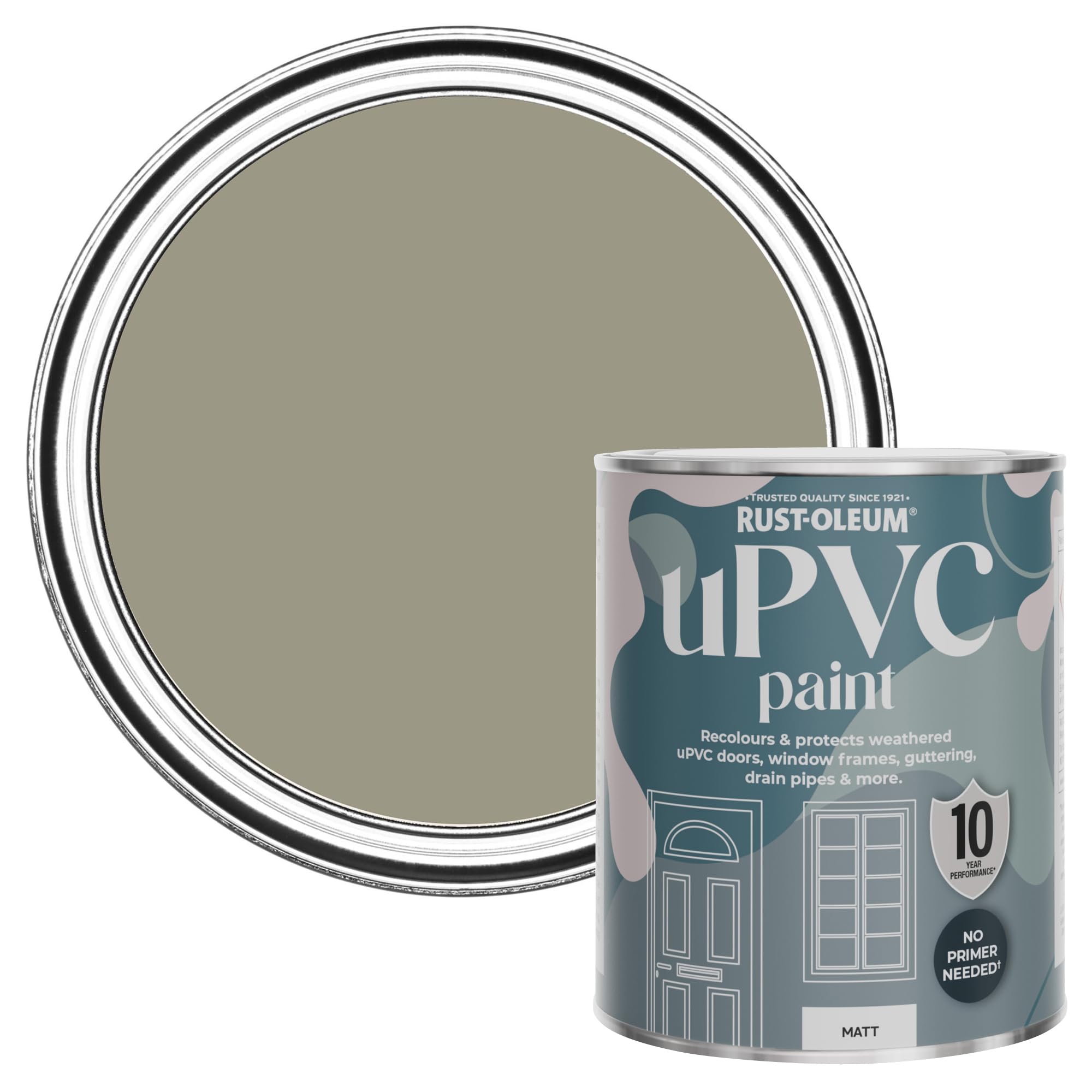 Rust-Oleum Grounded Matt Upvc Paint 750Ml from B&Q