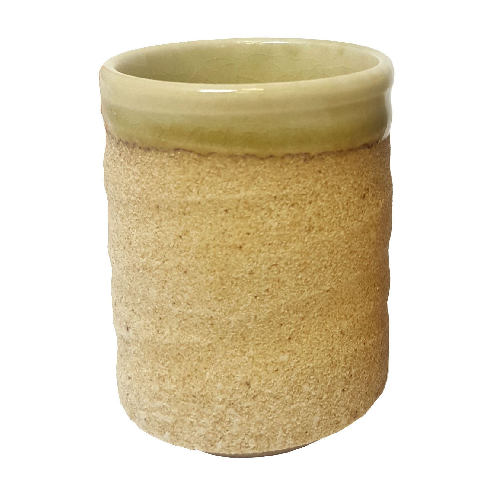 Zen Minded Japanese Stoneware Coffee Cup - Sand Glazed Wagamama Style Handleless Tea Cups