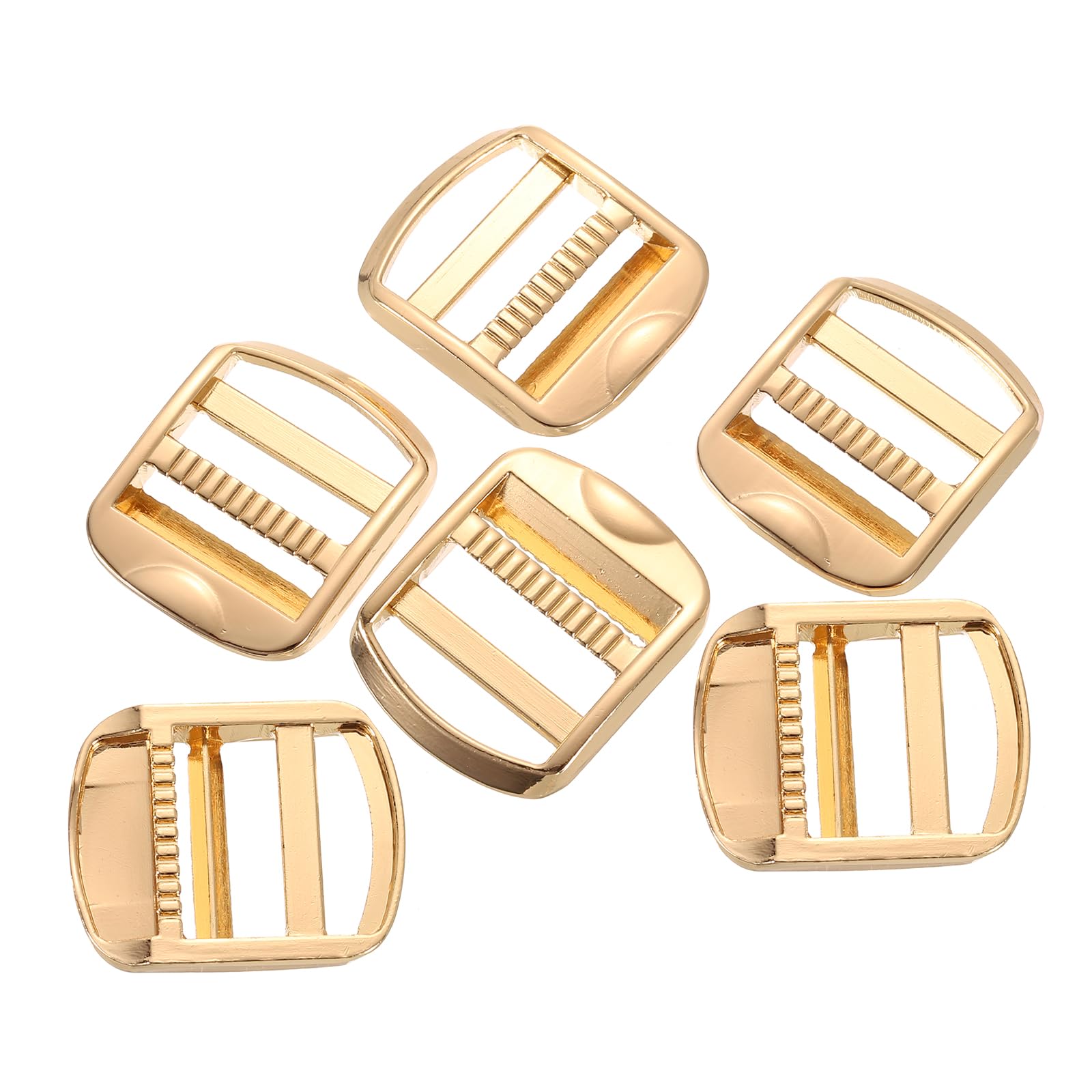 uxcell Metal Ladder Lock Slider, 6Pcs Zinc Alloy Buckle Adjuster Webbing Strap Release Buckles for Backpack Strap Replacement