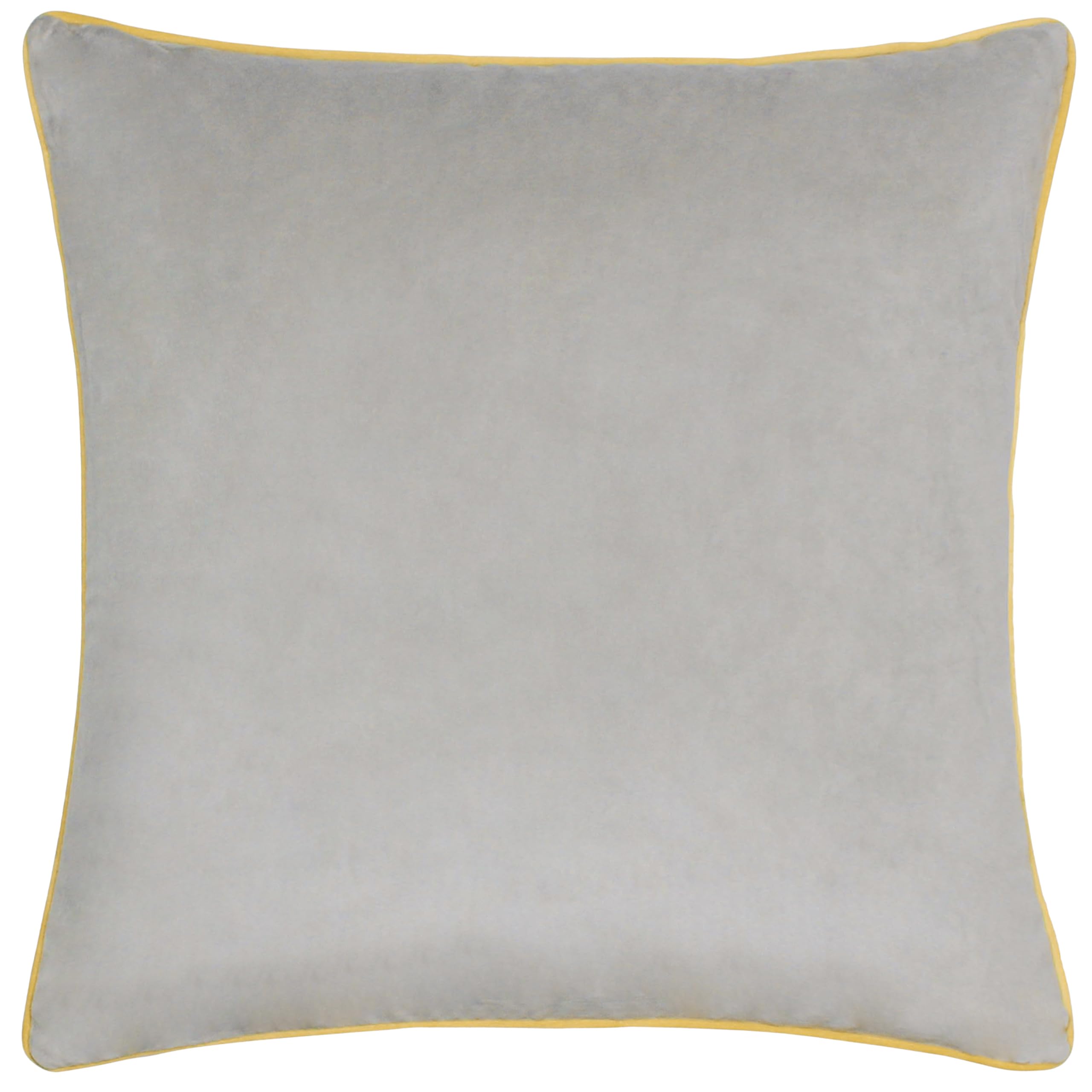 furn. Meridian Cushion Cover – Luxury Contrast Piped Velvet Decorative Case (Dove/Cylon - 45x45cm)