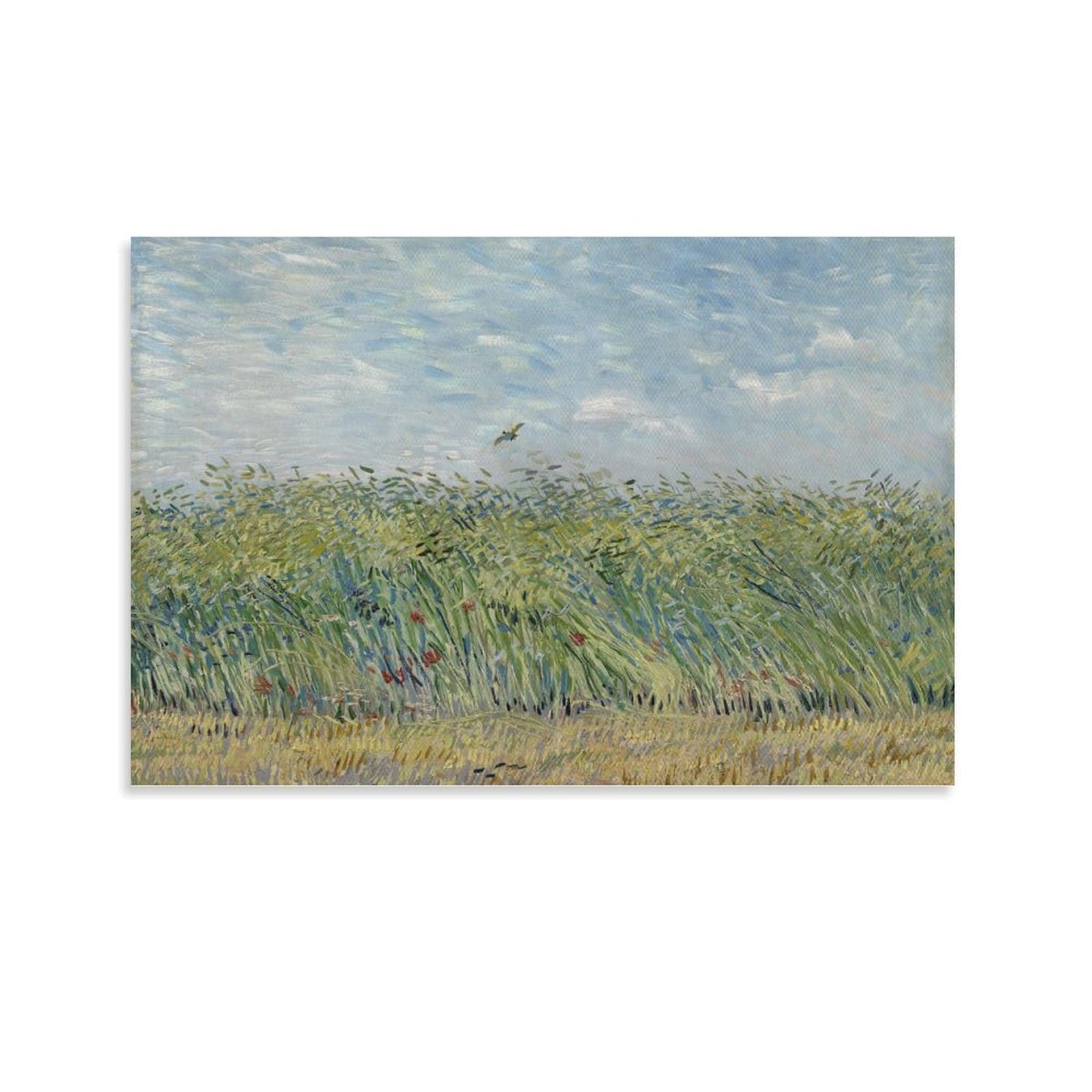 Wheat Field with A Lark by Vincent Van Gogh Wall Art Prints Poster Artworks Canvas Poster Wall Art Prints Home Modern Decor 08x12inch(20x30cm)