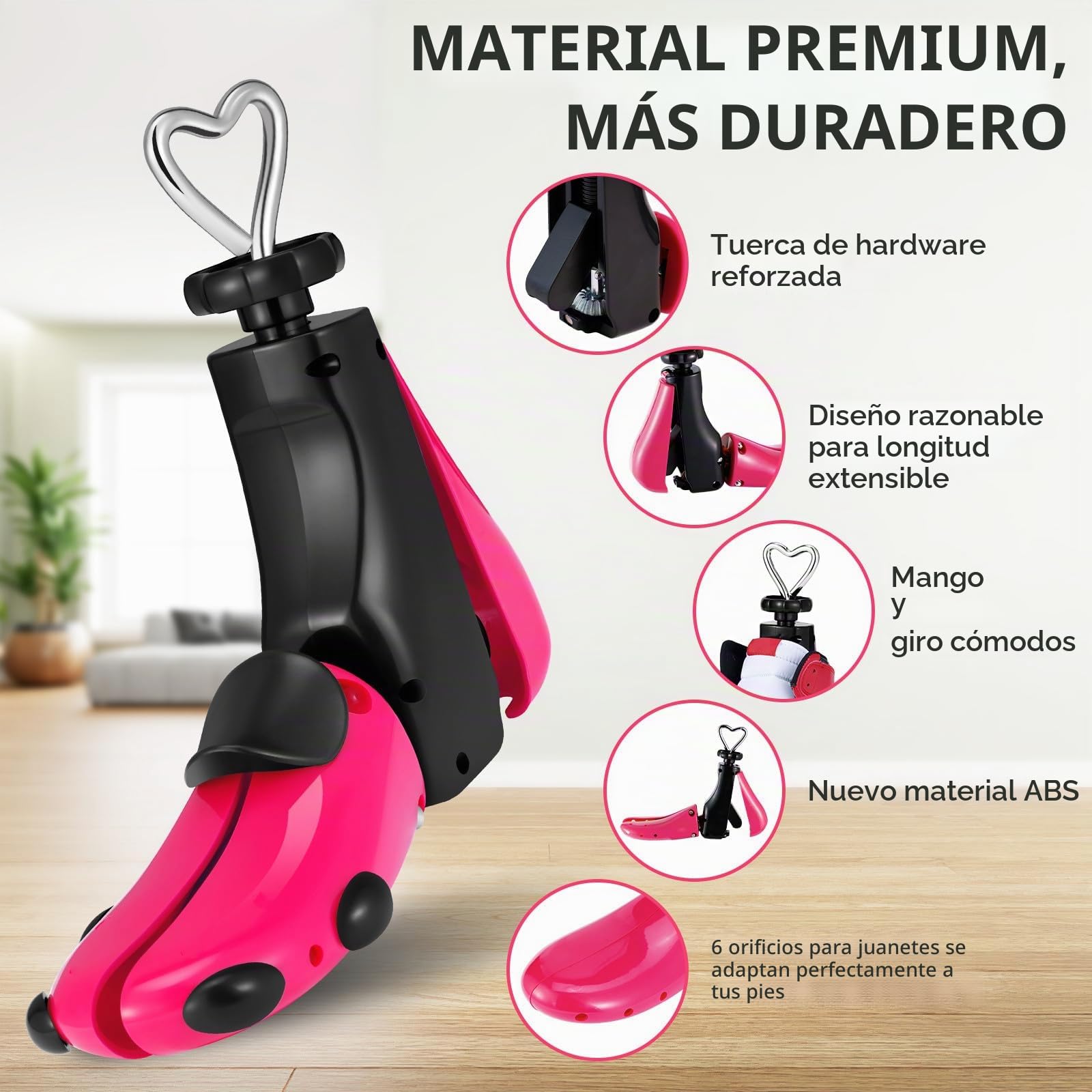 Hormas para Zapatos Hombre Mujer Hormas para Botas, Profesional Ensanchador de Zapatos y Botas, Estirador de Zapatos Ajustable Anchura y Longitud