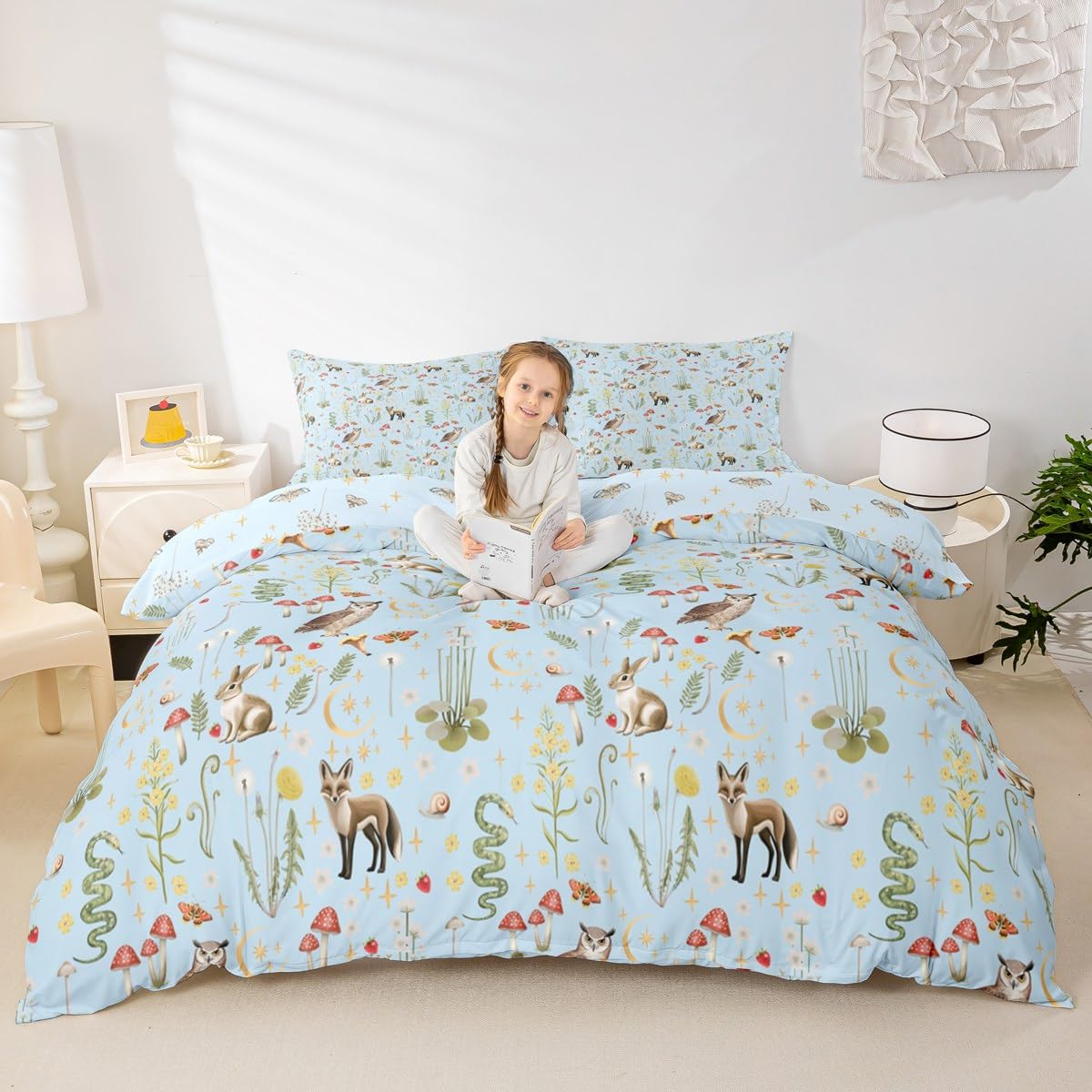 Homewish Woodland Single Duvet Cover Sets Microfiber Reversible - Image 4