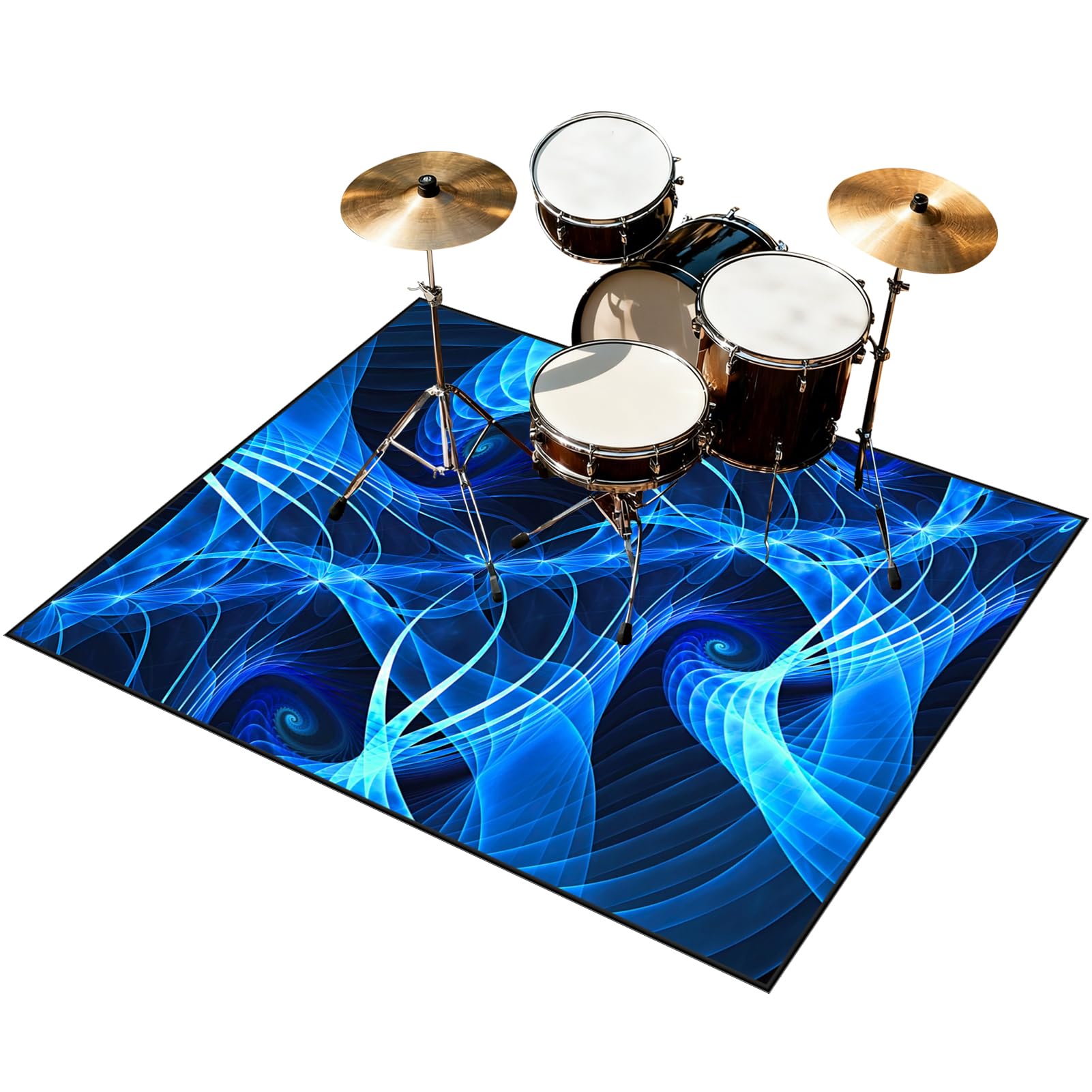 Tappetino Insonorizzato Batteria Drum Tappetino per Batteria e Percussioni Tappeto a Tamburo Tappeto per Batteria Elettrica Tappeto per Batteria Acustica Tappeto Antiscivolo Batteria 230 x 180 cm
