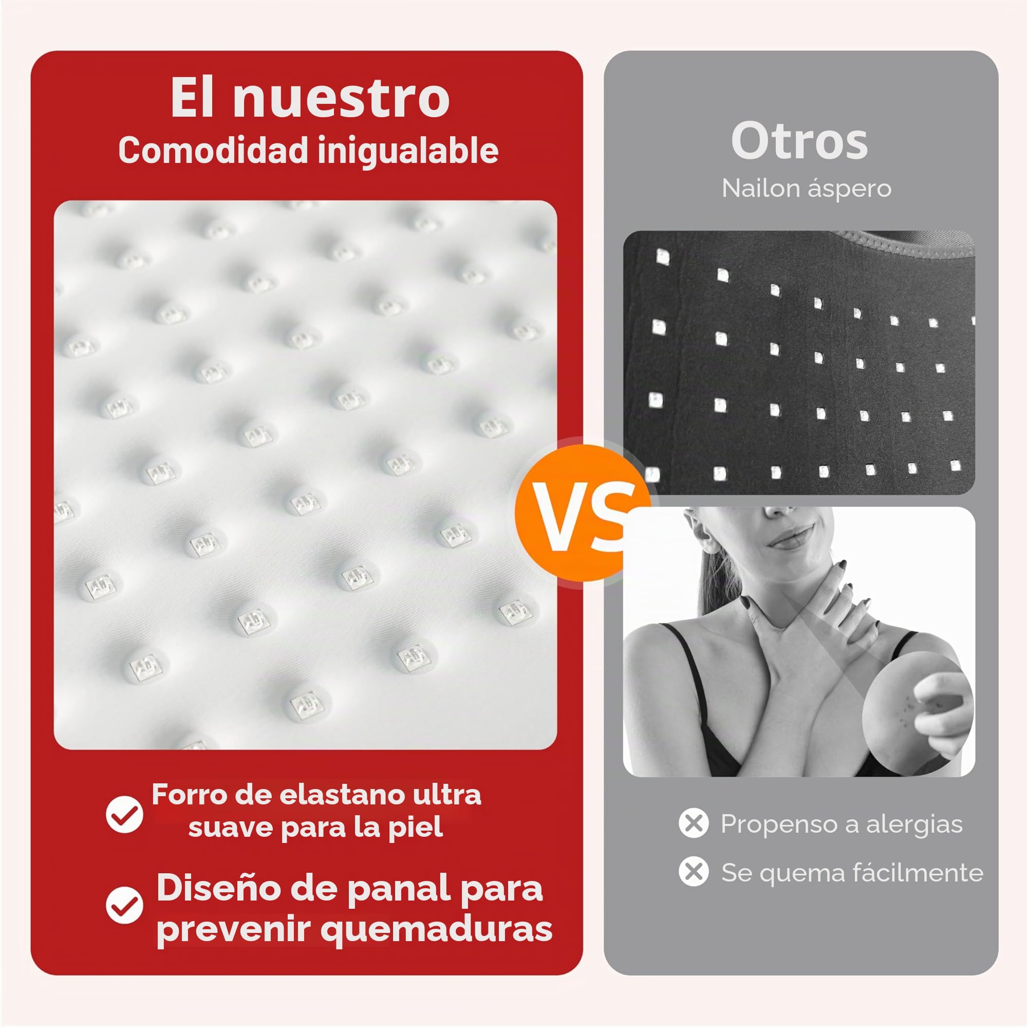 Red Light Neck Therapy, 147 LED con Tecnología TriChip™, Control Remoto Recargable, Temporizador, Terapia Portátil de Luz Roja 660nm & Infrarroja 850nm para Cuello y Hombros (Azul)