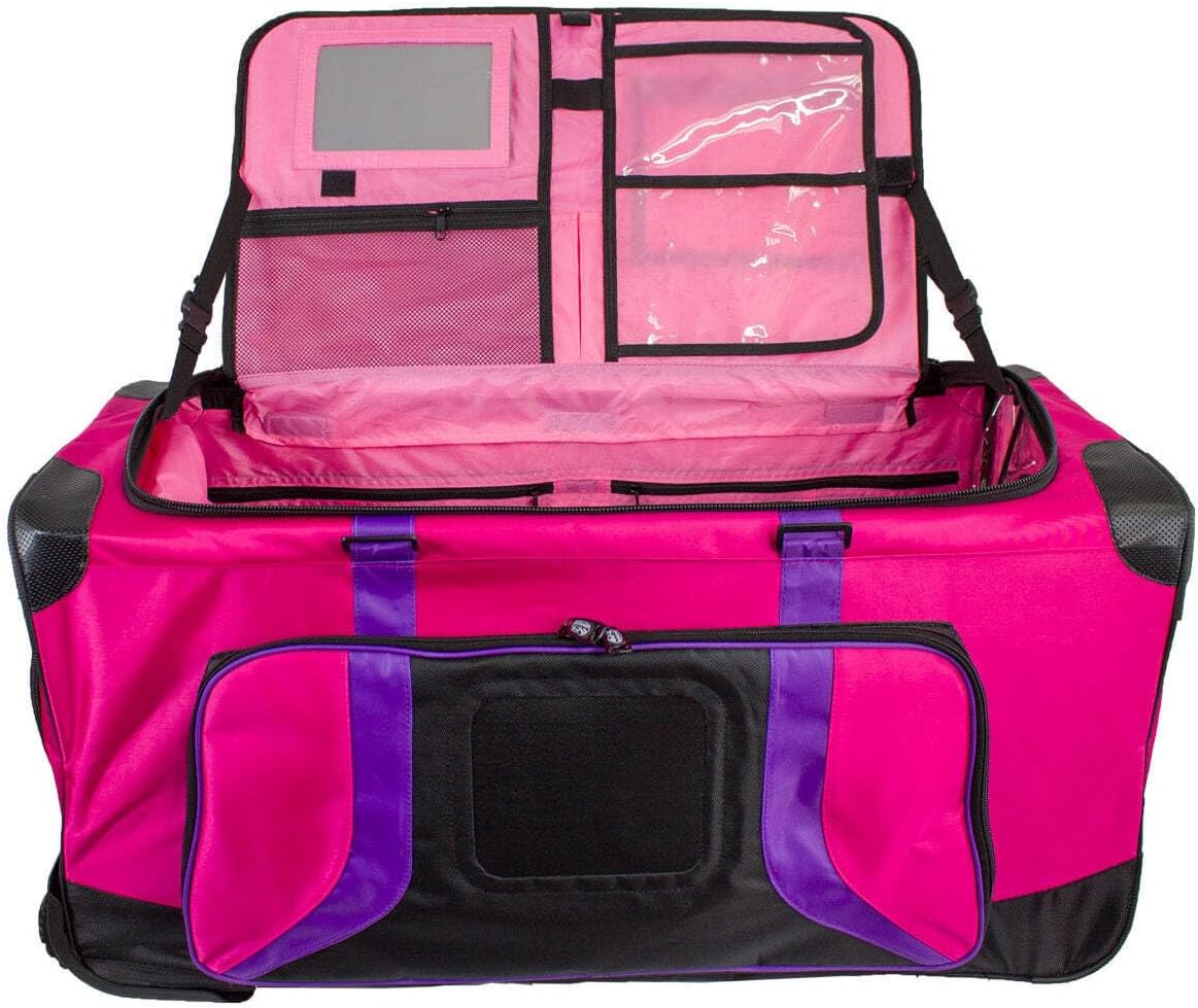 Pop Up Soft Trunk for Camp & Traveling | Rolling Duffle Bag | Water Resistant | 30 Inches (Lightning Storm)
