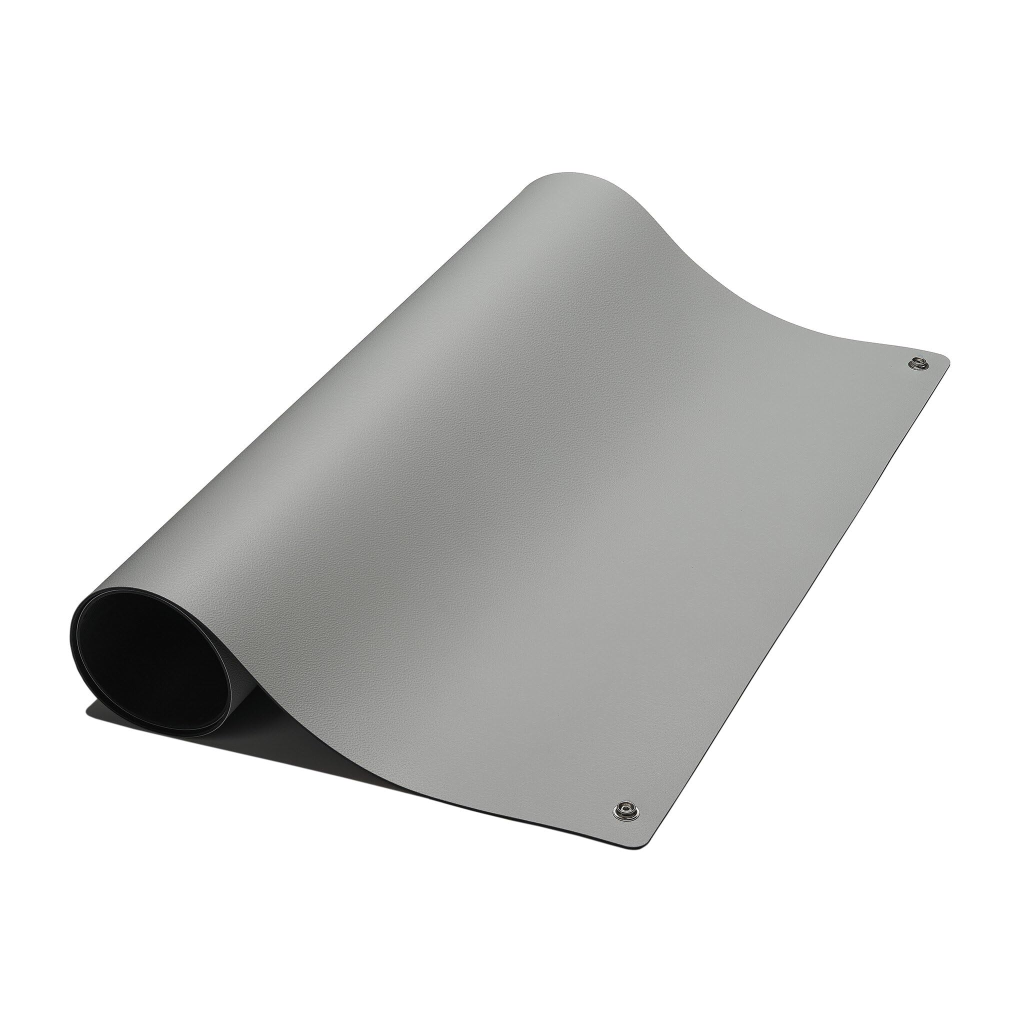 SafeGuard ESD-Tischmatte Premium, grau, 1200 x 800 x 2 mm, Zuschnitt mit 2x 10 mm Druckknopf