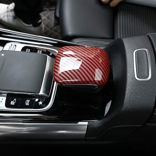 Miniatura 3 de YIWANG - Reposabrazos de fibra de carbono para Mercedes Benz B GLB Class W247 X247 2019 2020 (ABS), color rojo