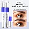Eyelash Brow Growth Serum Set - Nourish Brow Lash Serum,Vegan & Cruelty-Free Lash Enhancer,Natural Eyelash Serum with 2 Unique Brushes for Longer, Thicker, Fuller Eyelashes(6ml,2 Pack)