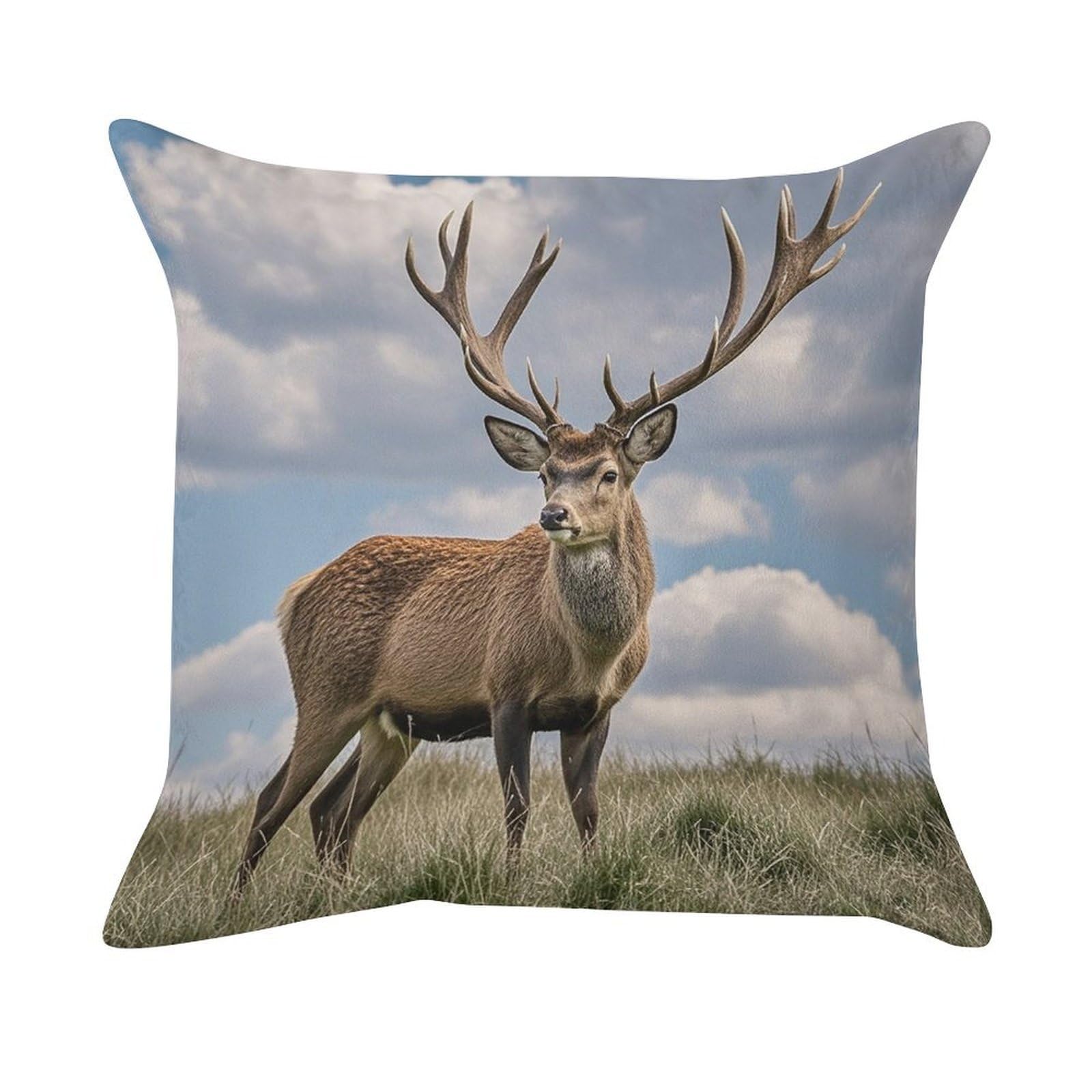 FekiLoot Elk Pillow Covers Luxury Velvet Square Pillowcases Throw Pillows Case with Invisible Zipper Decorative Velvet Cushion Covers Ultra Soft Lumbar Pillow Shells