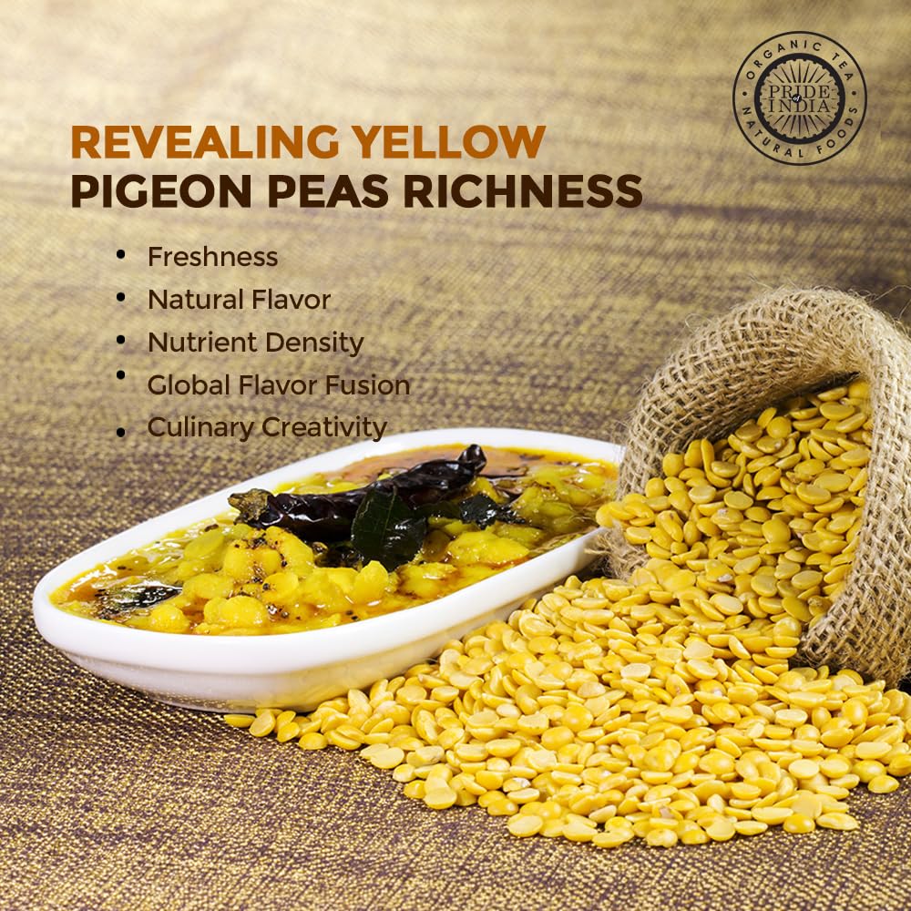 El orgullo de la división de la India guandul amarilla india rica de proteínas y fibra dal Toor frasco de 1.5 lb