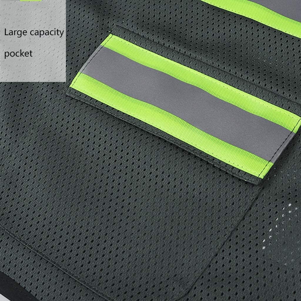Chaleco reflectante de alta visibilidad, traje reflectante de malla, chaleco de seguridad, chaleco reflectante de alta visibilidad para trabajo al aire libre, chaqueta reflectante de seguridad (