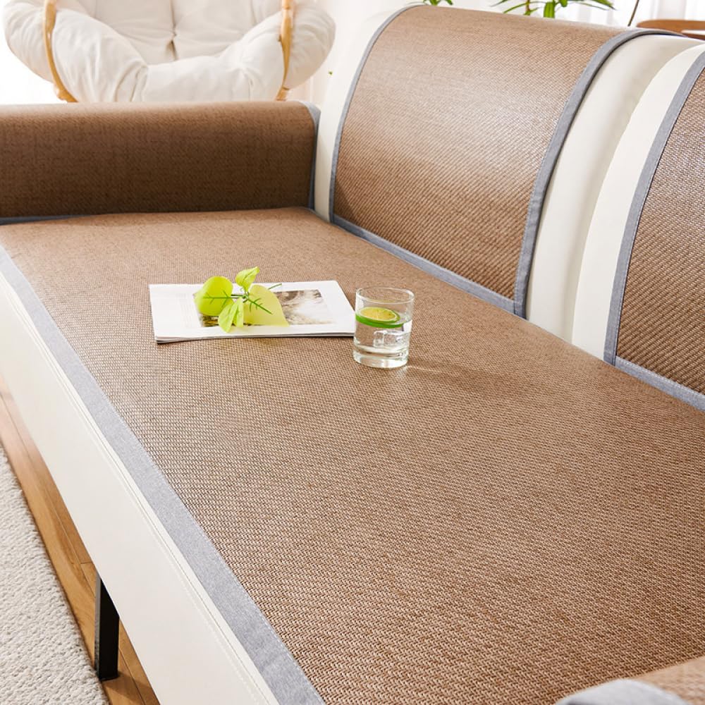 Housse de canapé light brown 80x80 cm pour l'été et protection moderne