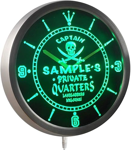 Miniatura 4 de AdvPro ncpw-tm Private Quarters - Reloj de pared LED con letrero de neón con texto en inglés «Private Quarters»