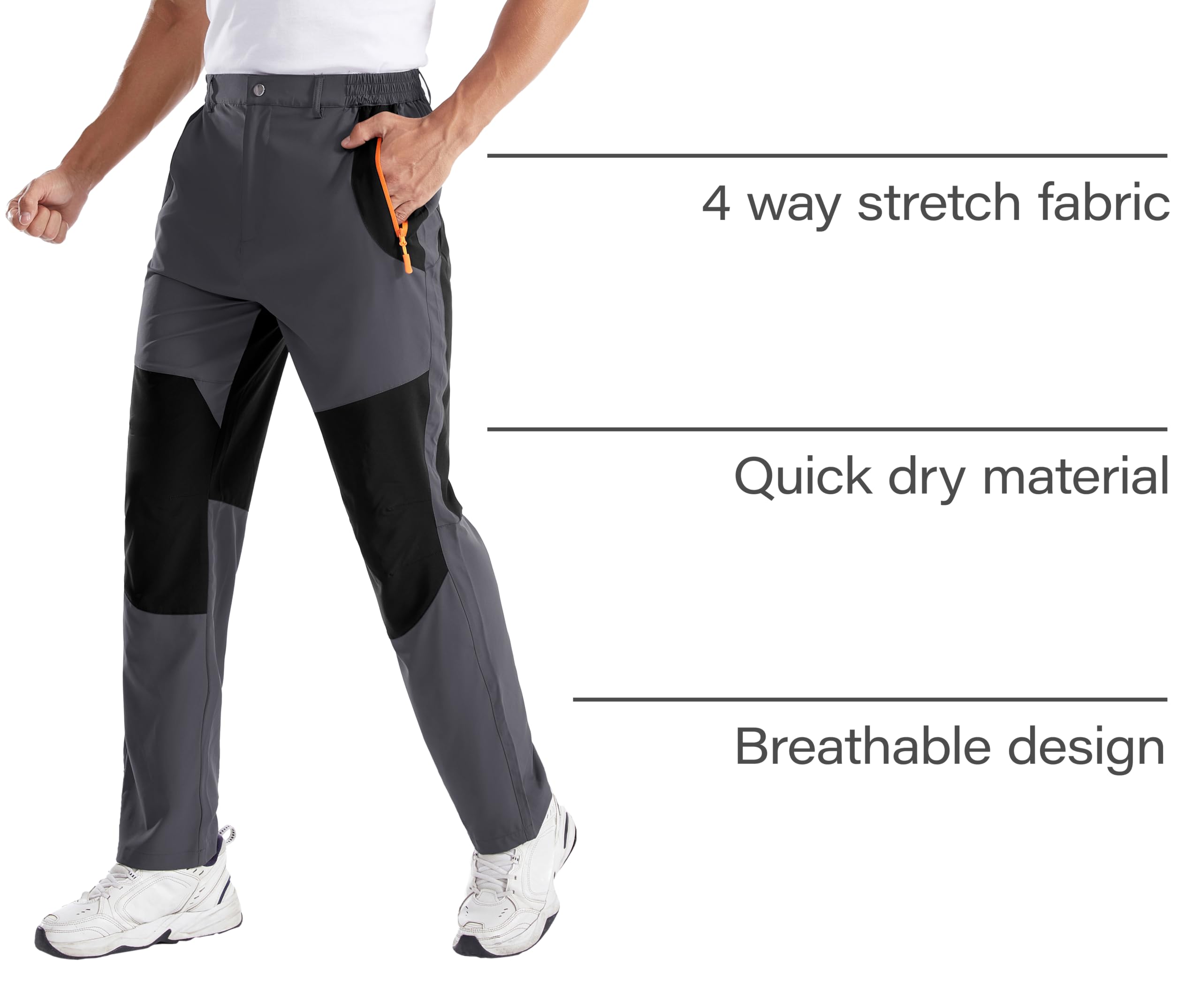 Men's Cargo Work Pants Tactical Hiking Joggers Water Resistant Lightweight Multi-Pocket for Outdoor Fishing Climbing Work - image 5