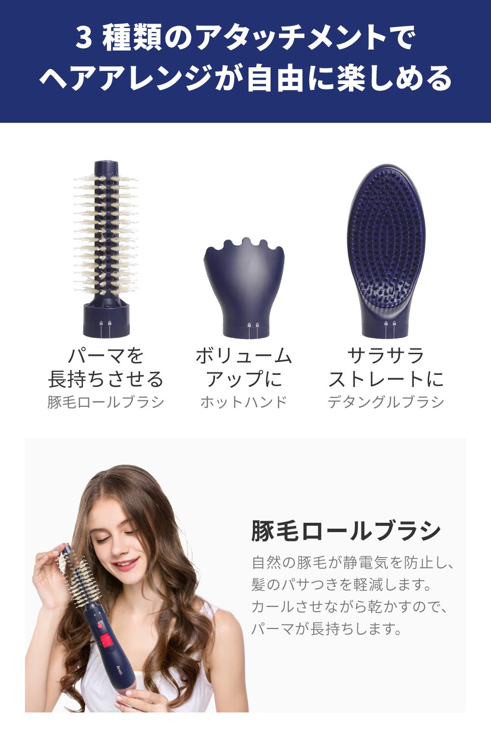 Amazon.co.jp: Areti（アレティ） カールドライヤー マイナスイオン