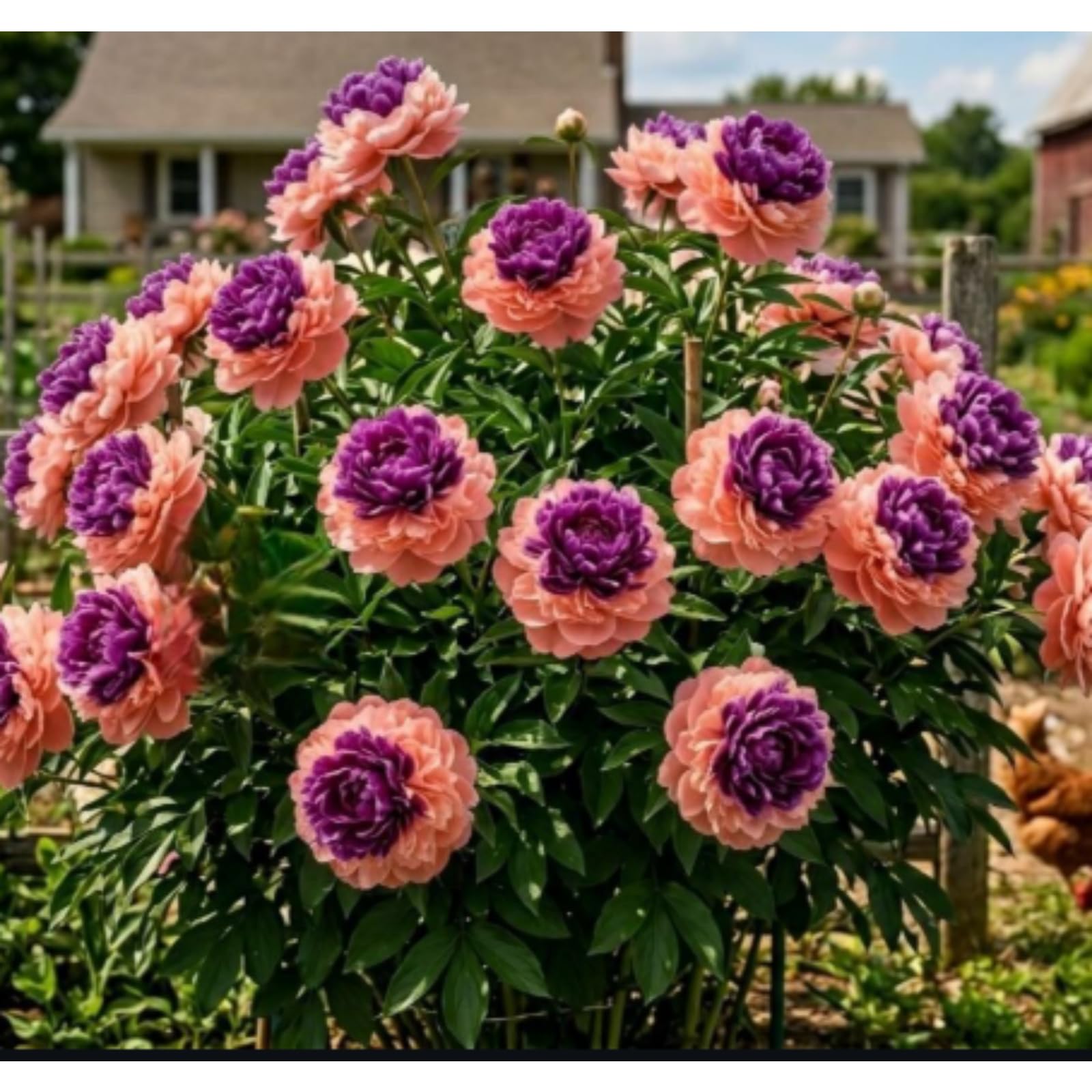 Mature Peony Plants for Sale,Feels Beautiful,Peony Mix,Good for Containers,Golden Jade Carving-3 Bulbs-Color-E