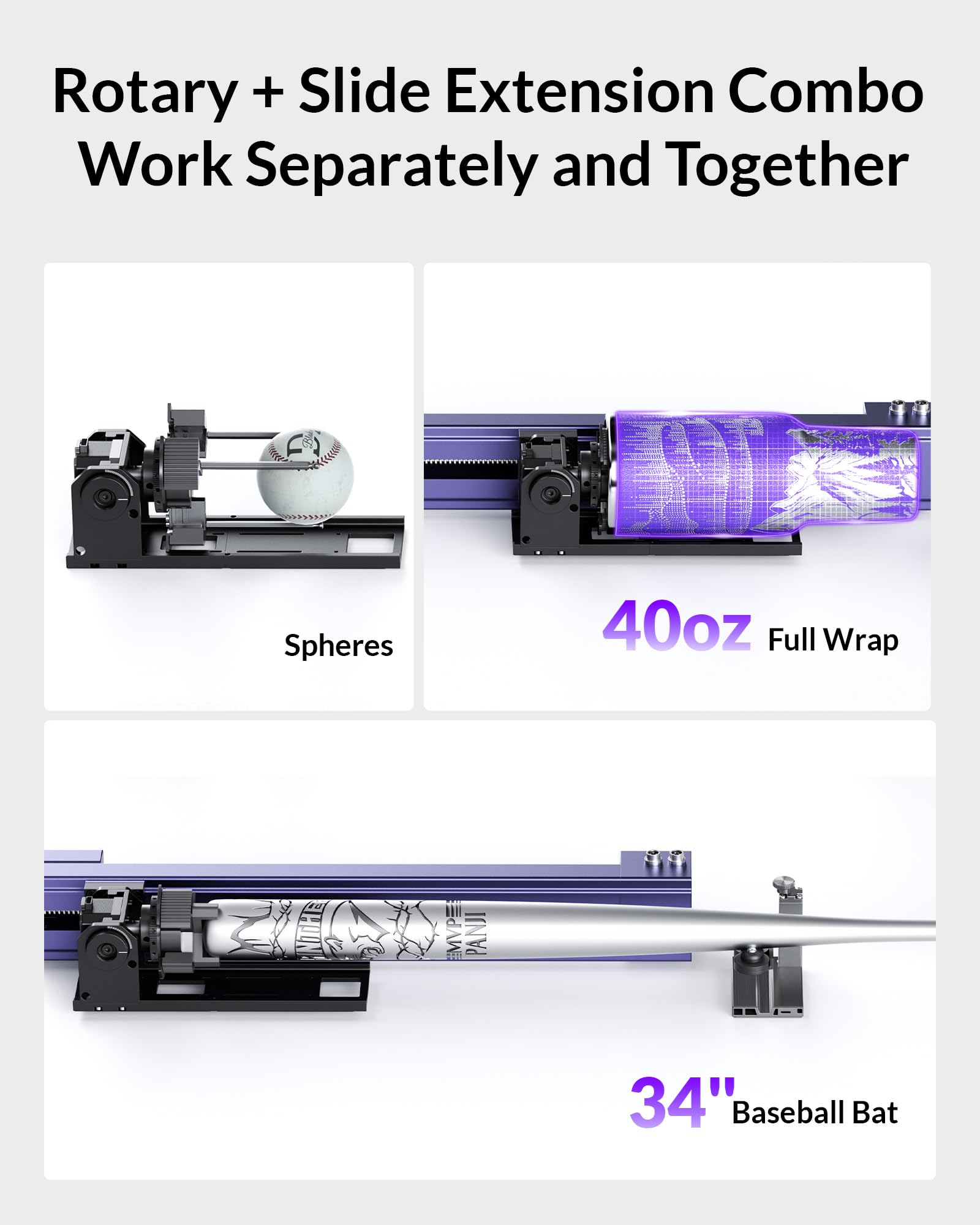 WeCreat Lumos Flex - Grabador láser portátil, fibra dual de 15 W y diodo de