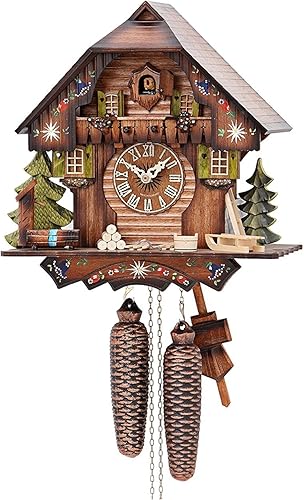 Reloj cucĂş alemán con 8 movimientos al dĂa Diseño de chalet de 13 pulgadas AutĂ©ntico reloj de cucĂş del bosque negro por Hekas Reloj cucĂş alemán con 8 movimientos al dĂa Diseño de chalet de 13 pulgadas AutĂ©ntico reloj de cucĂş del bosque negro por Hekas