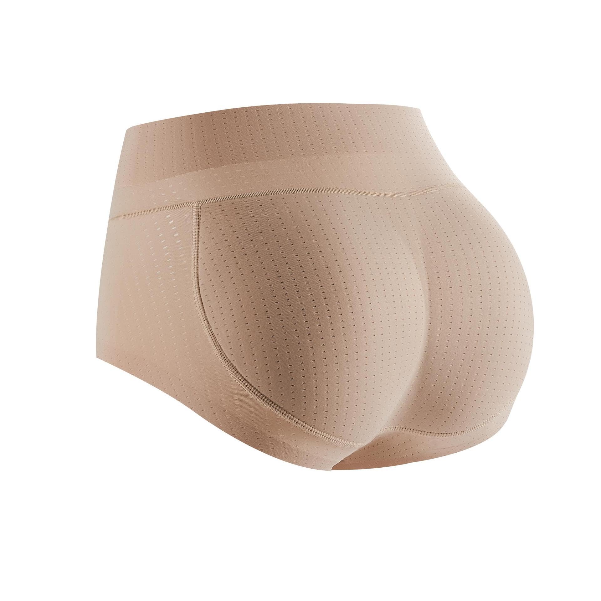 SUIUOI Push-up onderbroek voor dames, billen push-up onderbroek, shapewear, onderbroek, elastische body shaper slip, naadloos ondergoed, vormende korsetslips body shaper, huidskleur, M slank